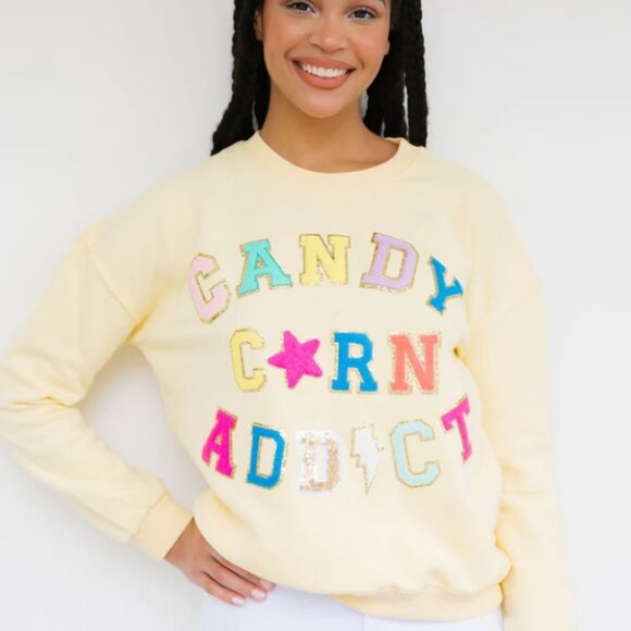 NWT Candy Corn Addict Sweatshirt Judith March - Picture 2 of 2